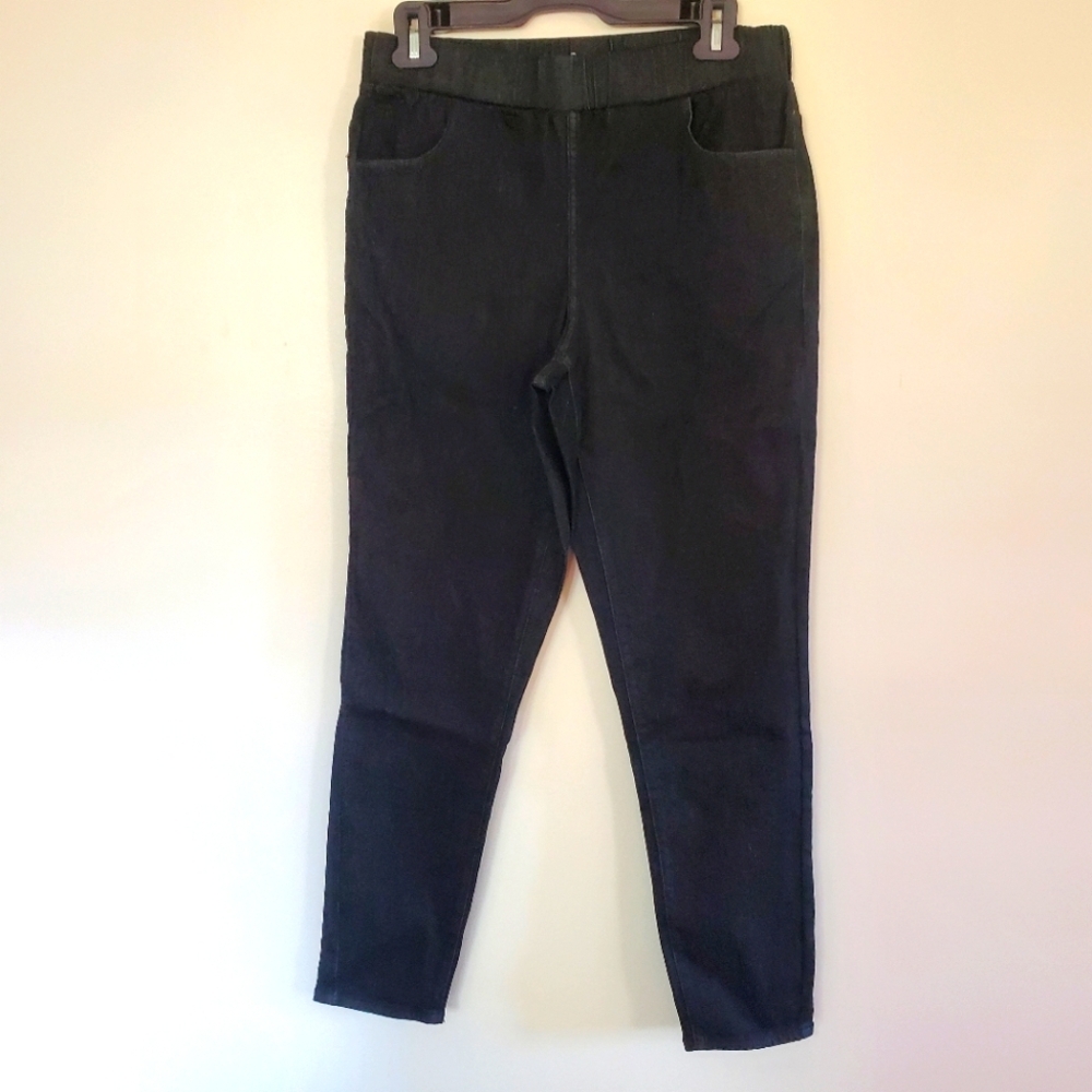 NWT UNIVERSAL STANDARD Black Stretch Jean Jegging Pants Elastic Waist Size XS/10